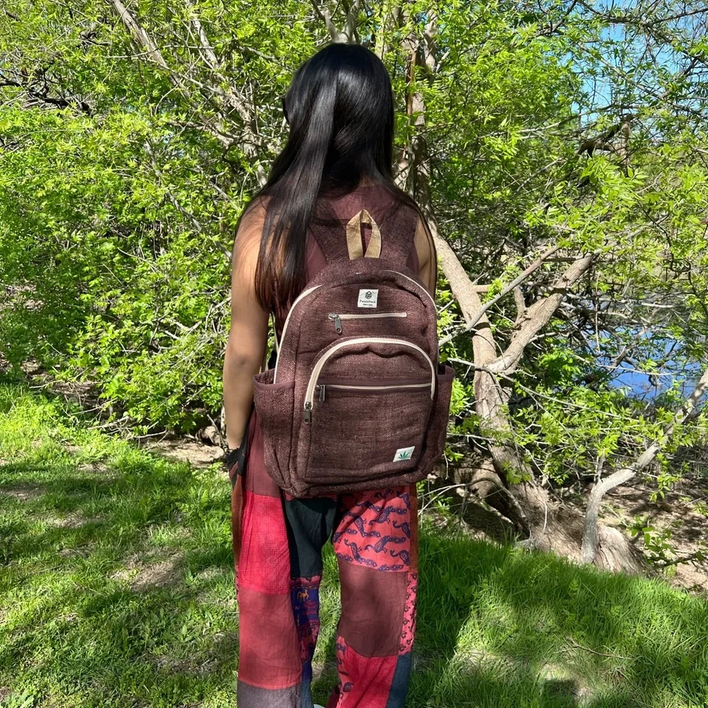 Kailash Himalayan Pure Hemp Brown Backpack - Picture 5 of 16